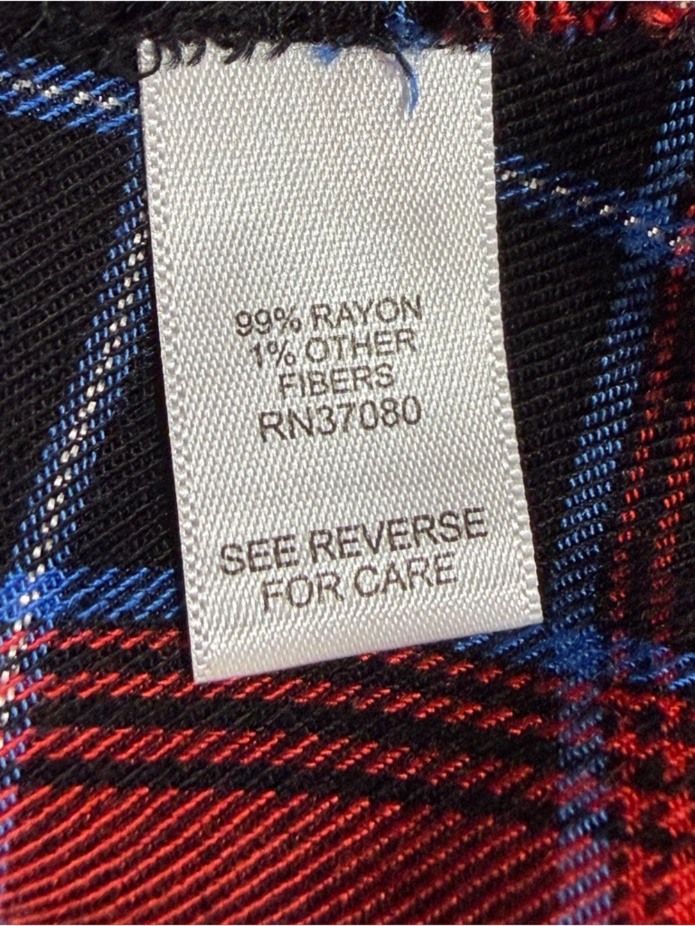 EST. 1946 Red Plaid Ruffle Sleeve Button Down Blouse Fall Chic Size L - Picture 12 of 13